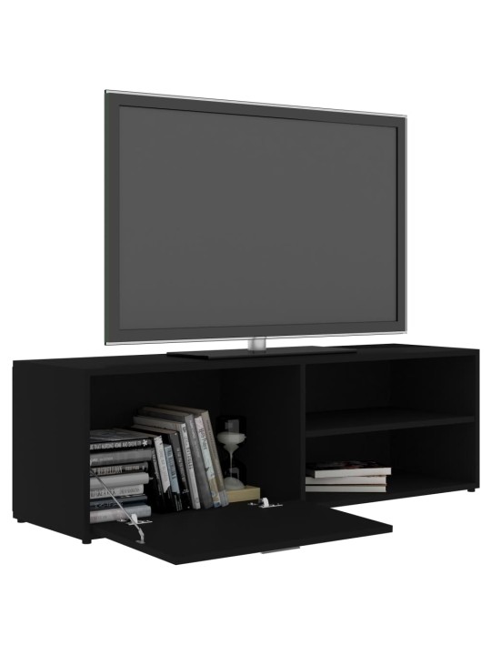 TV-taso musta 120x34x37 cm lastulevy