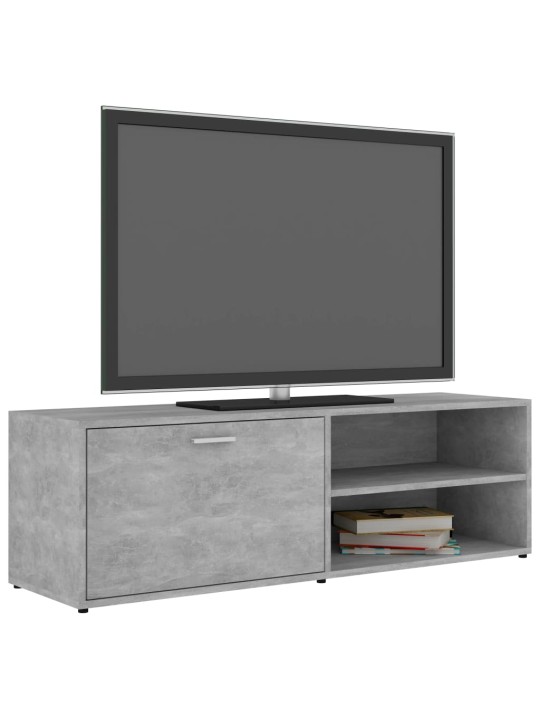 TV-taso betoninharmaa 120x34x37 cm lastulevy