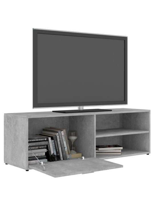 TV-taso betoninharmaa 120x34x37 cm lastulevy