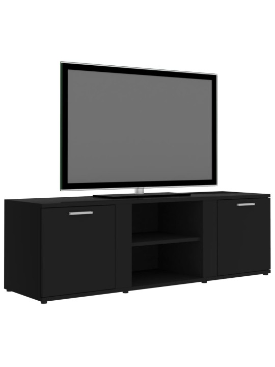 TV-taso musta 120x34x37 cm lastulevy