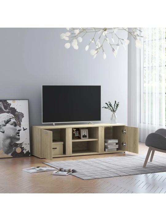 TV-taso Sonoma-tammi 120x34x37 cm lastulevy