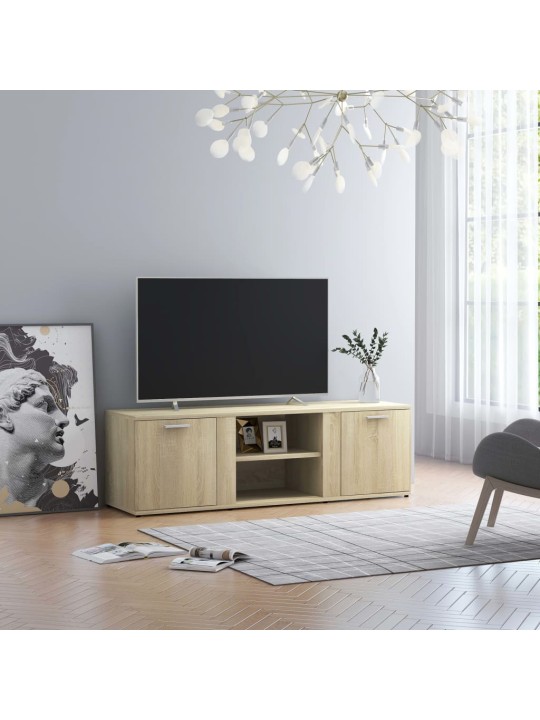 TV-taso Sonoma-tammi 120x34x37 cm lastulevy