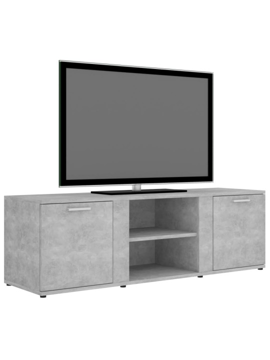 TV-taso betoninharmaa 120x34x37 cm lastulevy