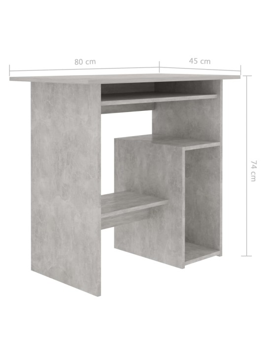 Työpöytä betoninharmaa 80x45x74 cm tekninen puu