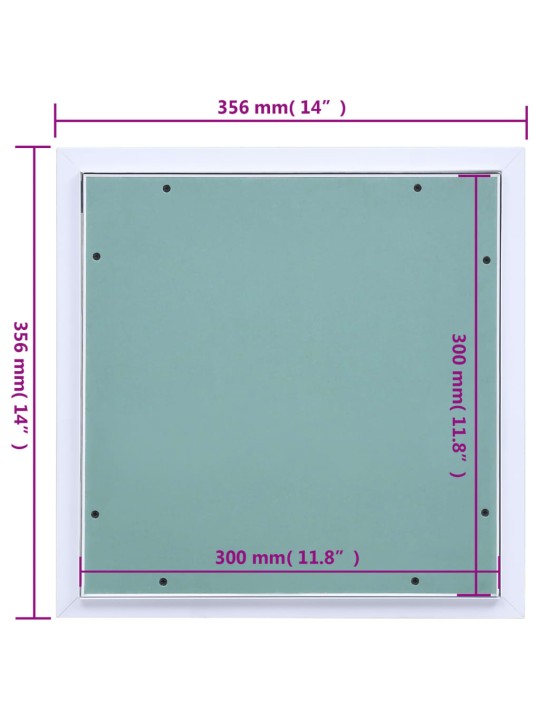 Huoltoluukkupaneeli alumiinikehys ja kipsilevy 300x300 mm