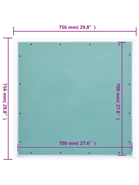 Huoltoluukkupaneeli alumiinikehys ja kipsilevy 700x700 mm