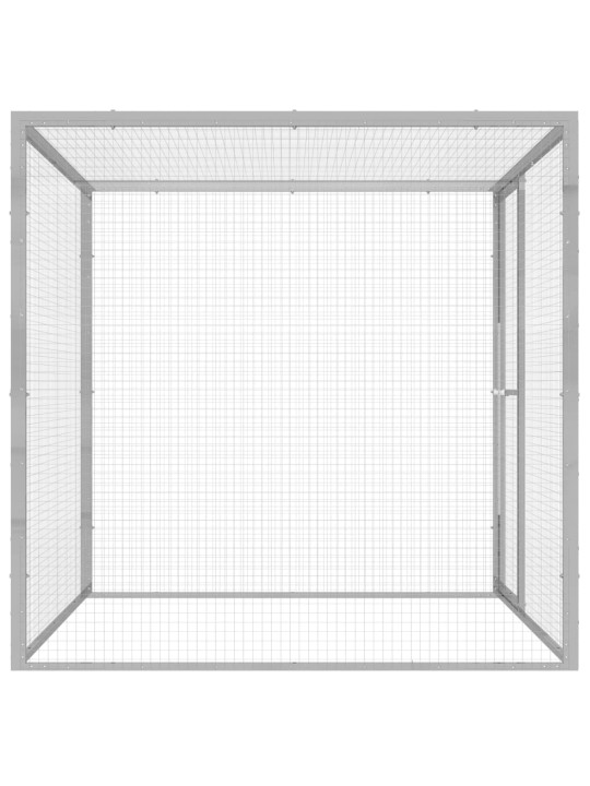 Kissahäkki 1,5x1,5x1,5 m galvanoitu teräs