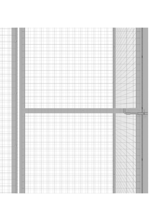 Kissahäkki 1,5x1,5x1,5 m galvanoitu teräs