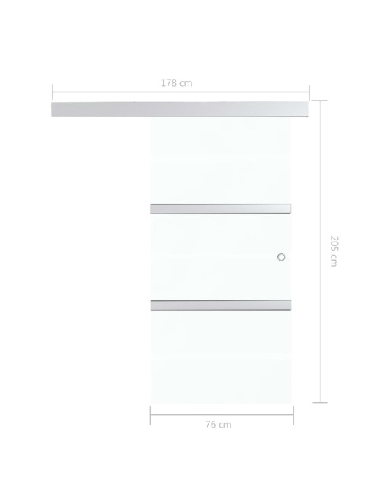 Liukuovi soft-stopeilla ESG-lasi ja alumiini 76x205 cm