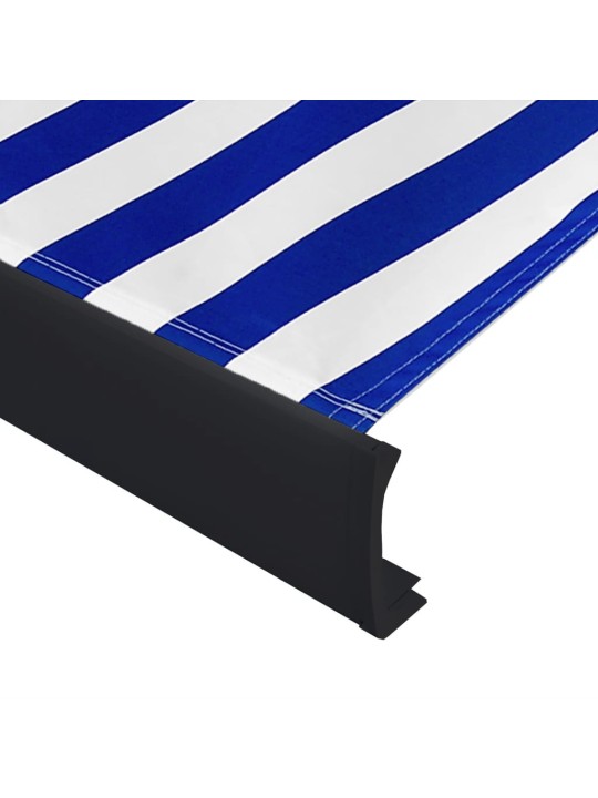 Moottoroitu kasettimarkiisi 450x300 cm sininen ja valkoinen