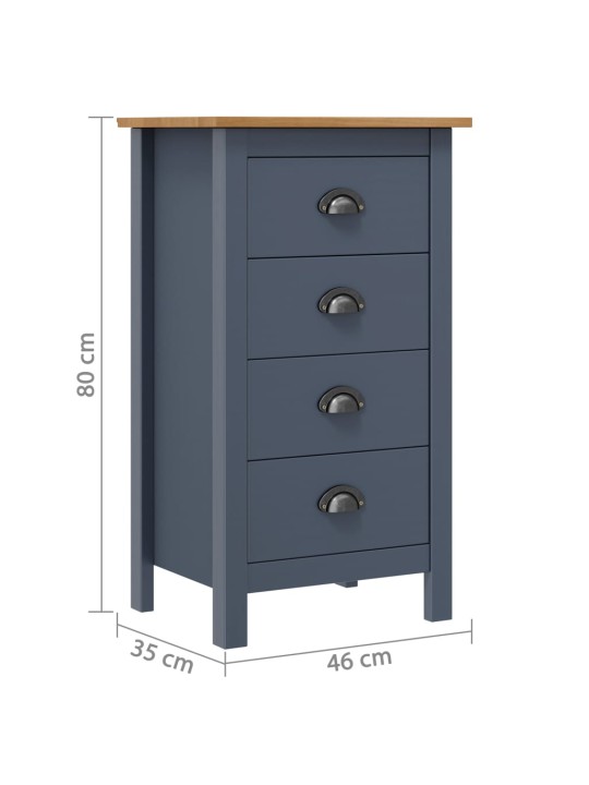 Lipasto Hill harmaa 46x35x80 cm täysi mänty