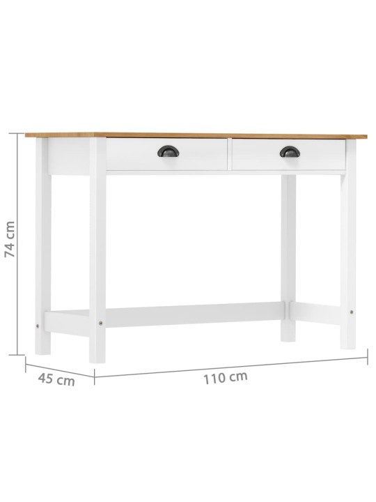 Sivupöytä Hill 2 laatikolla 110x45x74 cm täysi mänty