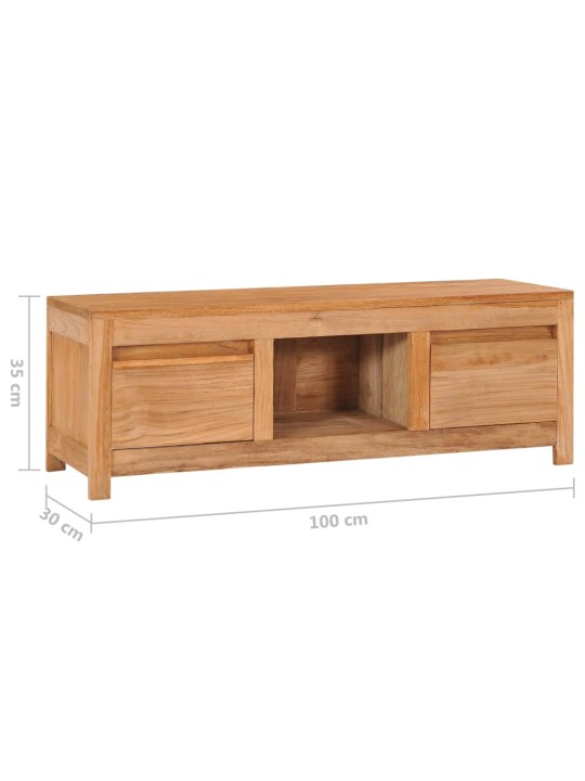 TV-taso 100x30x35 cm täysi tiikki