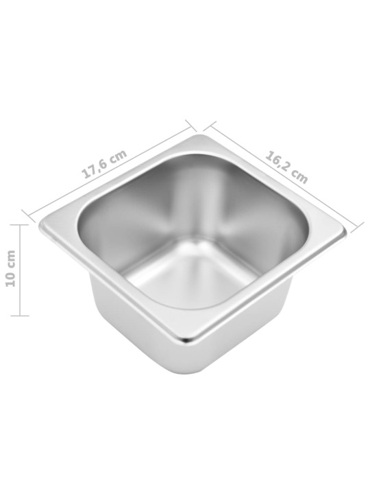Ruokavuokateline 6 kpl GN 1/6 ruostumaton teräs