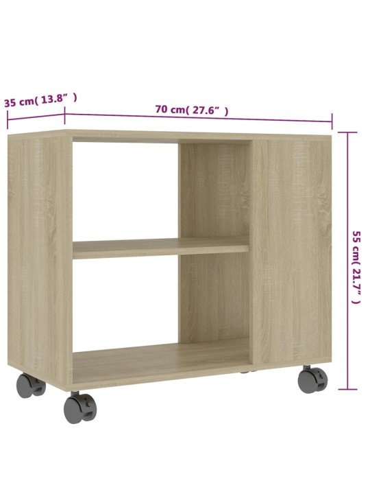 Sivupöytä Sonoma tammi 70x35x55 cm tekninen puu