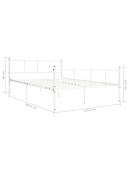 Sängynrunko valkoinen metalli 120x200 cm