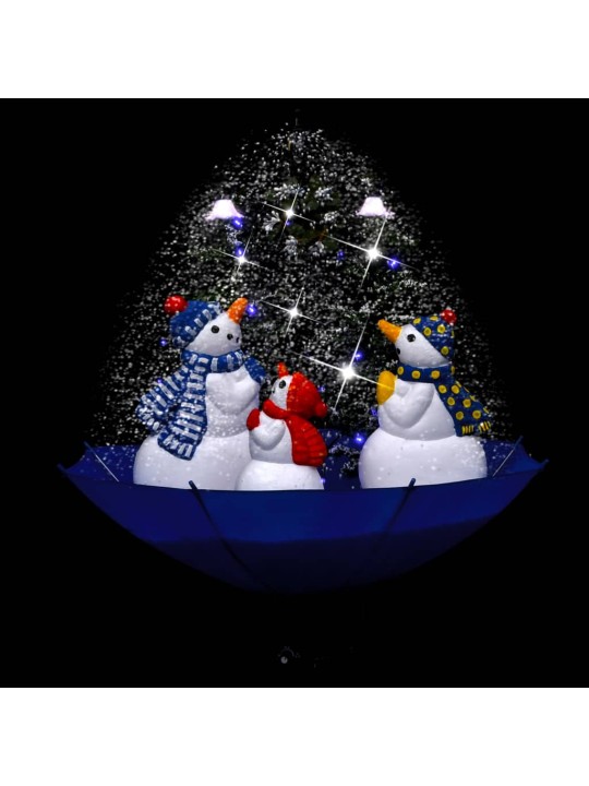 Lunta satava joulukuusi sateenvarjopohjalla sininen 75 cm PVC