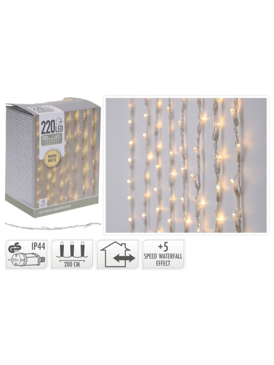 Ambiance Joulun verhovalo 220 LED-valolla