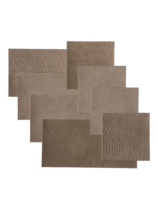 WallArt Nahkalaatat Argyle savuinen taupe 32 kpl