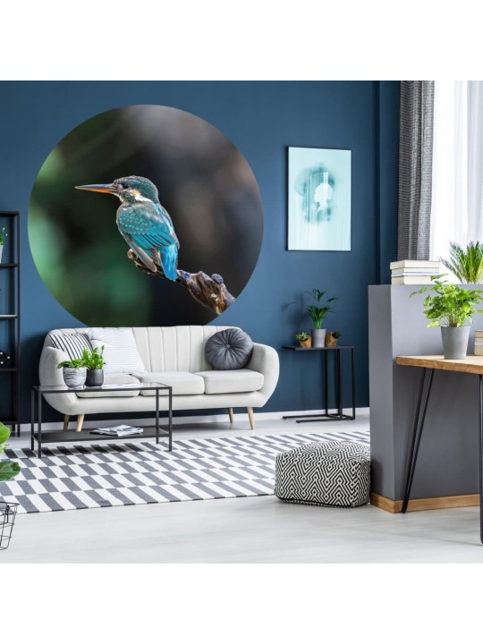 WallArt Tapetti ympyrä The Kingfisher 142,5 cm