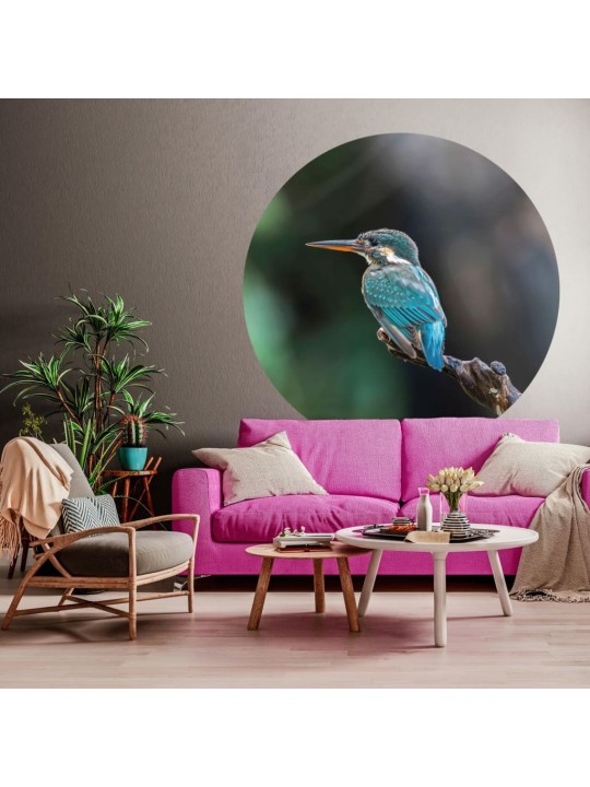 WallArt Tapetti ympyrä The Kingfisher 142,5 cm