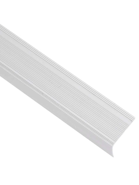Portaikon suojukset L-muotoiset 15 kpl alumiini 90 cm hopea