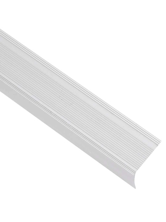 Portaikon suojukset l-muotoiset 5 kpl alumiini 90 cm hopea