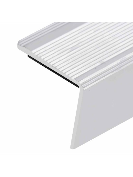 Portaikon suojukset l-muotoiset 15 kpl alumiini 90 cm hopea