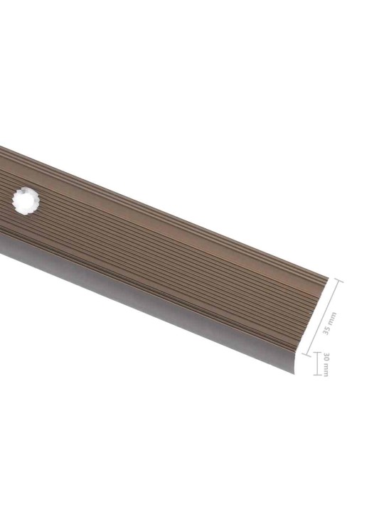 Portaikon suojukset l-muotoiset 5 kpl alumiini 90 cm ruskea