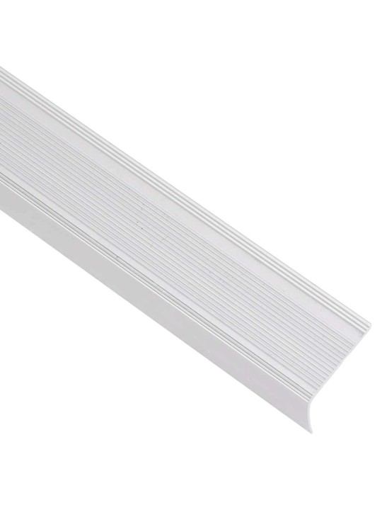 Portaikon suojukset l-muotoiset 5 kpl alumiini 100 cm hopea