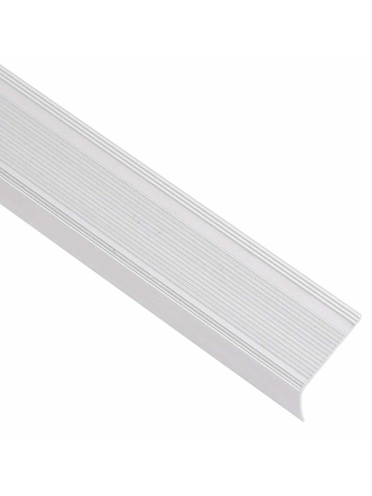 Portaikon suojukset L-muotoiset 15 kpl alumiini 100 cm hopea