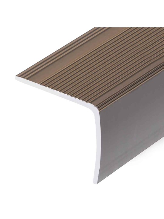 Portaikon suojukset L-muotoiset 15 kpl alumiini 100 cm ruskea