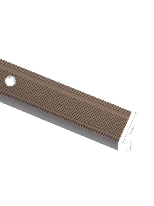 Portaikon suojukset L-muotoiset 15 kpl alumiini 100 cm ruskea