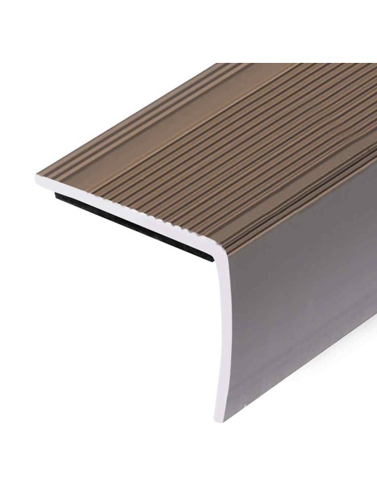 Portaikon suojukset L-muotoiset 15 kpl alumiini 100 cm ruskea