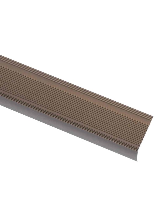 Portaikon suojukset L-muotoiset 15 kpl alumiini 100 cm ruskea