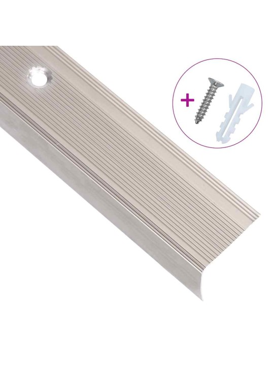 Portaikon suojukset L-muotoiset 15 kpl alumiini 100cm samppanja