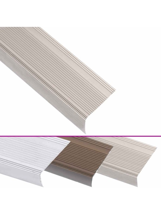 Portaikon suojukset L-muotoiset 15 kpl alumiini 100cm samppanja