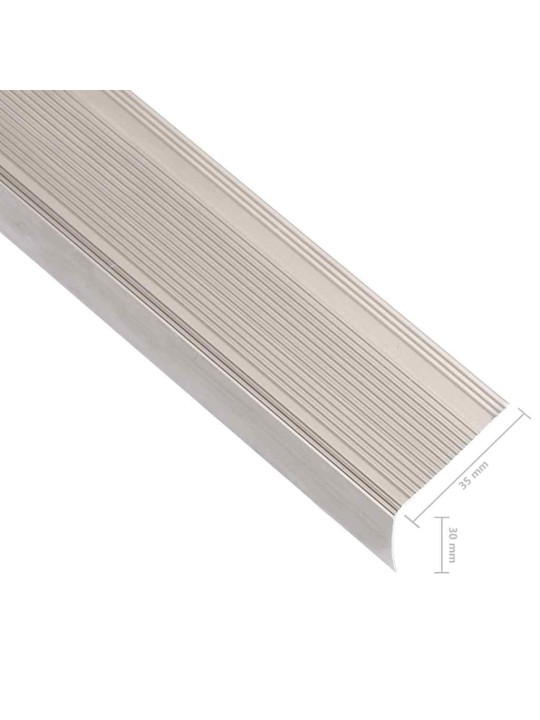 Portaikon suojukset L-muotoiset 15 kpl alumiini 100cm samppanja