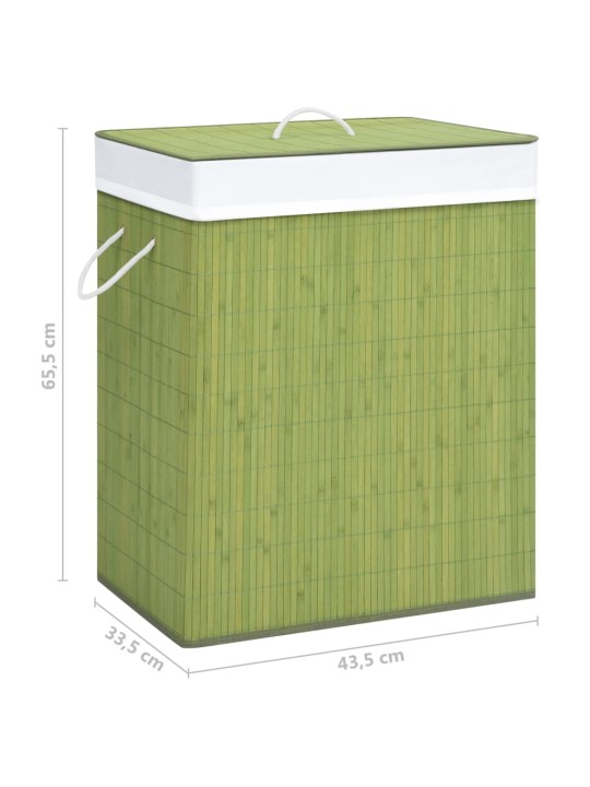 Bambu pyykkikori 1 osio vihreä 83 l