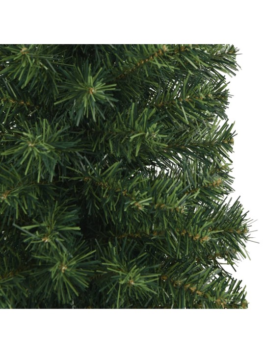 Kapea tekojoulukuusi jalustalla vihreä 240 cm pvc