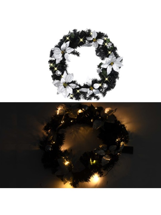 Jouluseppele led-valoilla musta 60 cm pvc