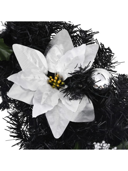 Jouluseppele led-valoilla musta 60 cm pvc