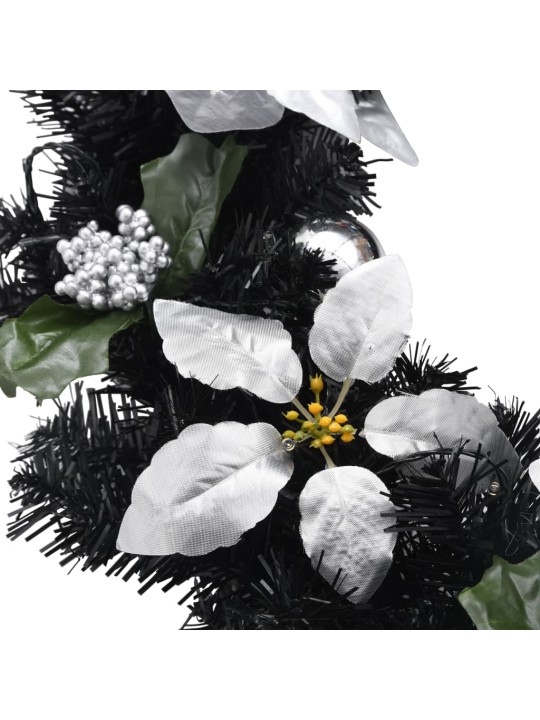 Jouluseppele led-valoilla musta 60 cm pvc