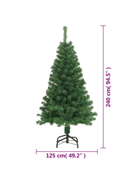 Tekojoulukuusi paksuilla oksilla vihreä 240 cm pvc
