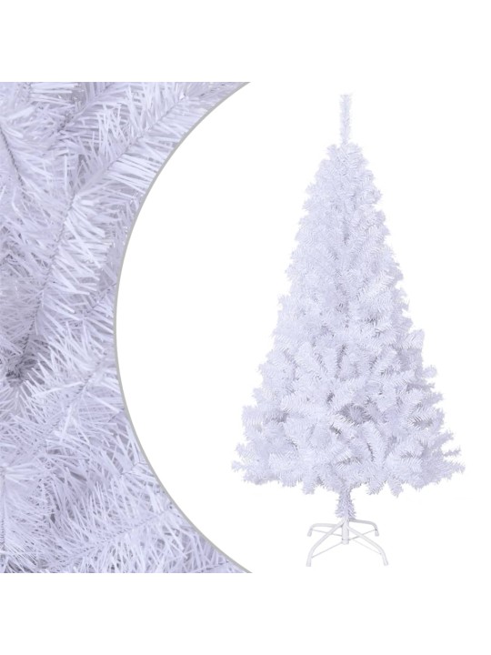 Tekojoulukuusi paksuilla oksilla valkoinen 150 cm PVC