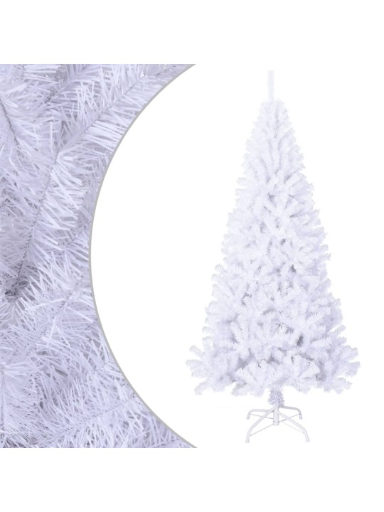 Tekojoulukuusi paksuilla oksilla valkoinen 180 cm PVC