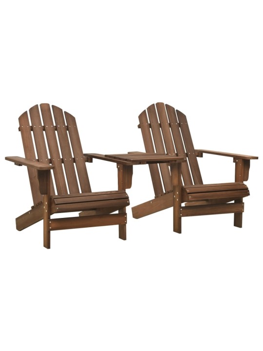 Adirondack puutarhatuolit teepöydällä täysi kuusi ruskea