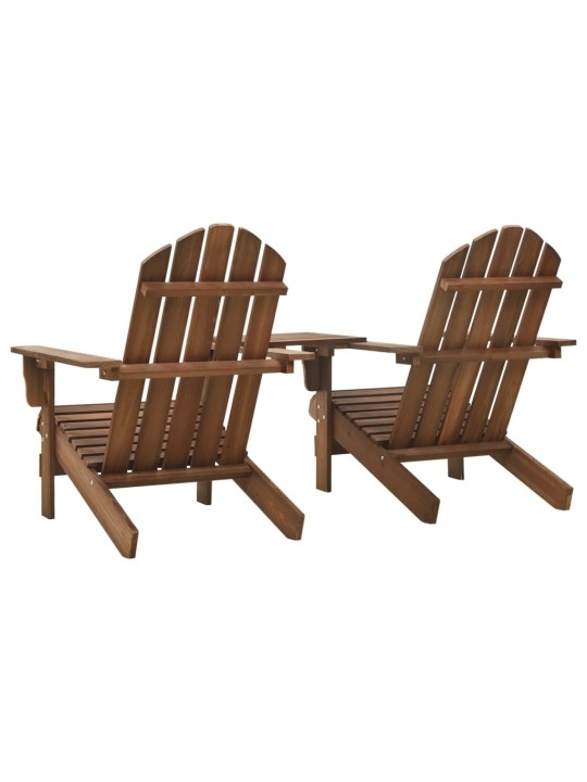 Adirondack puutarhatuolit teepöydällä täysi kuusi ruskea
