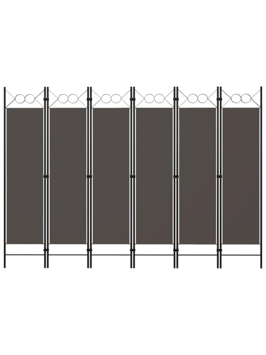 6-Paneelinen tilanjakaja 240x180 cm antrasiitti