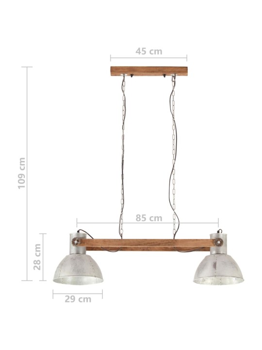 Teollistyylinen riippuvalaisin 25 W hopea 109 cm E27